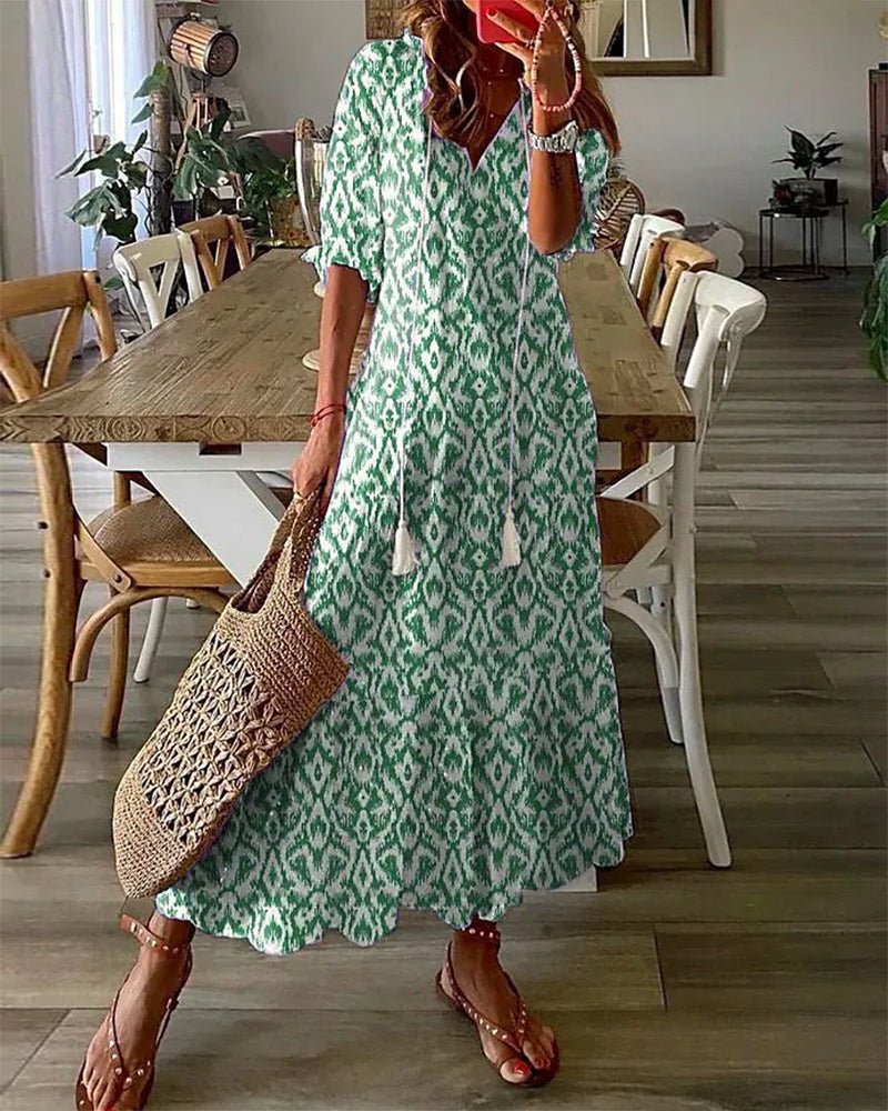 Luna | Summer Boho Midi Dress