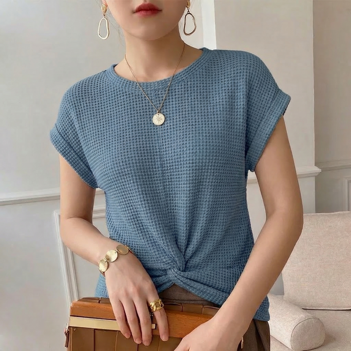 Amber Waffle Knit Top