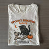 Womens Kitty Biscuits Spooky Season Halloween Fall T-shirt