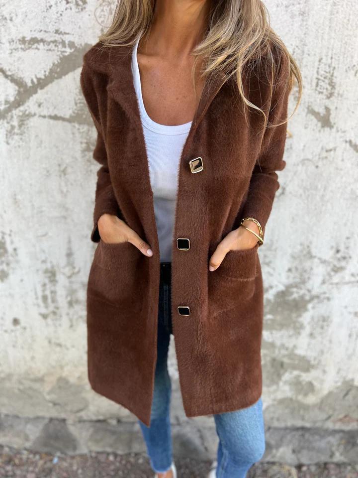 Thalia™ | Elegant Wool Blend Coat