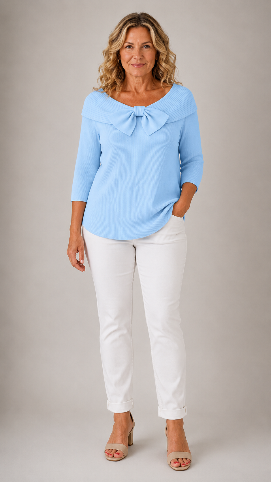 Giana Elegant Bow Knit Sweater