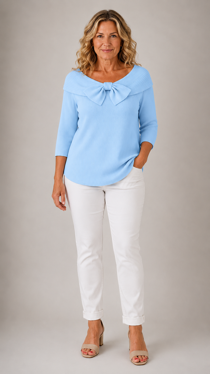 Giana Elegant Bow Knit Sweater