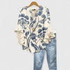 Saryphiah | Women's Floral Print Blouse | Ruffle Sleeve