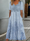 INDIGO | ELEGANT FLORAL MIDI DRESS