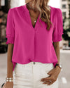 Roselle | Vibrant Puff Sleeve Blouse