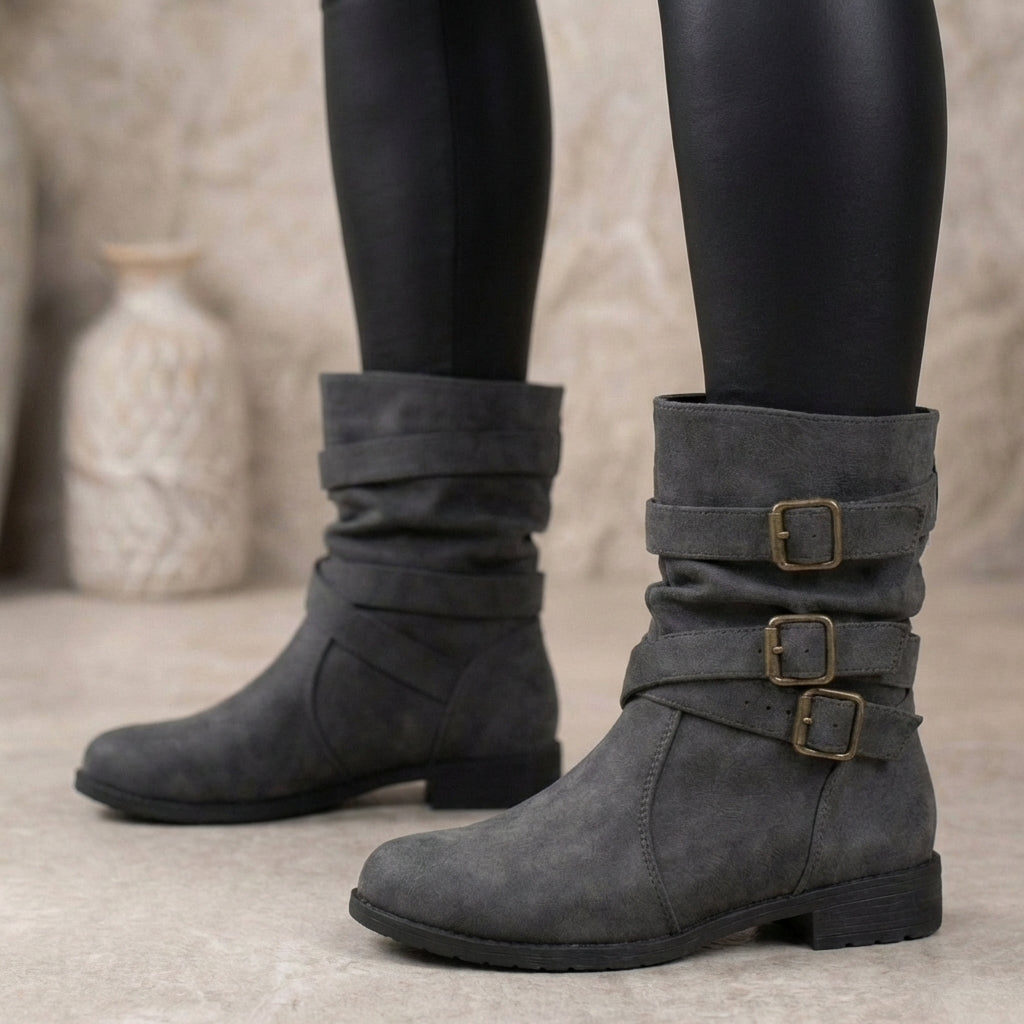 Buckle Ankle Boots for Women – Stylish & Comfortable