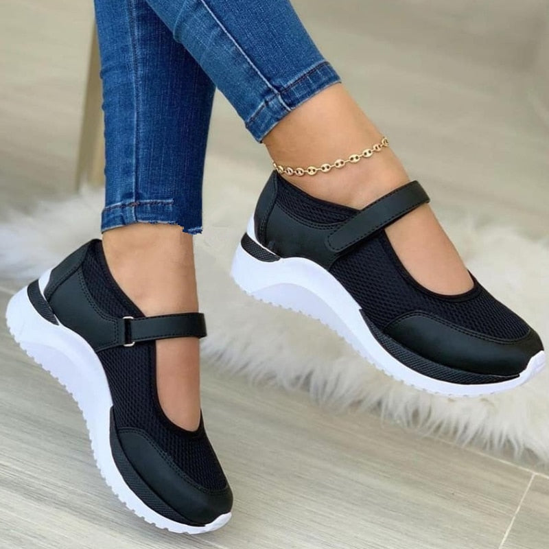 Breathable Mary Jane Sneakers for Women – Comfortable & Supportive