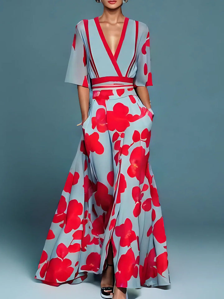 Brielle | Elegant Floral Pattern Women's Dress