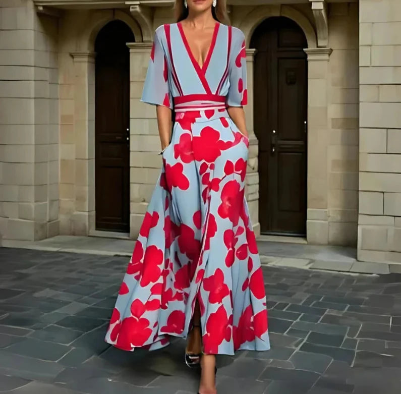 Brielle | Elegant Floral Pattern Women's Dress