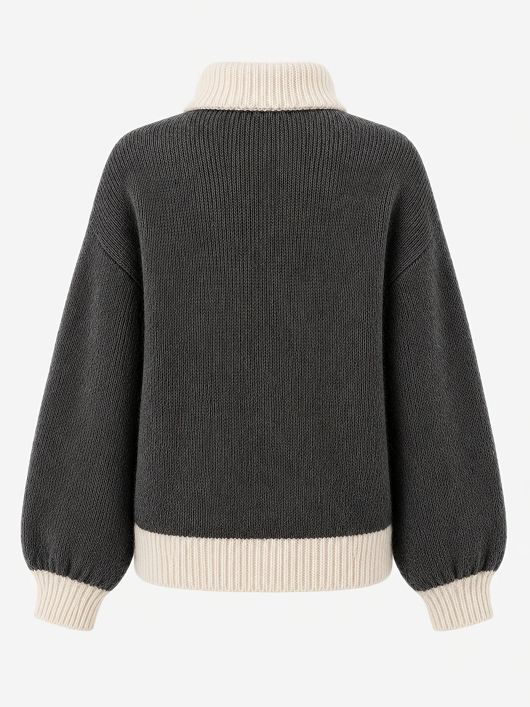 Freya | Women's Quarter-Zip Sweater | Balloon Sleeve