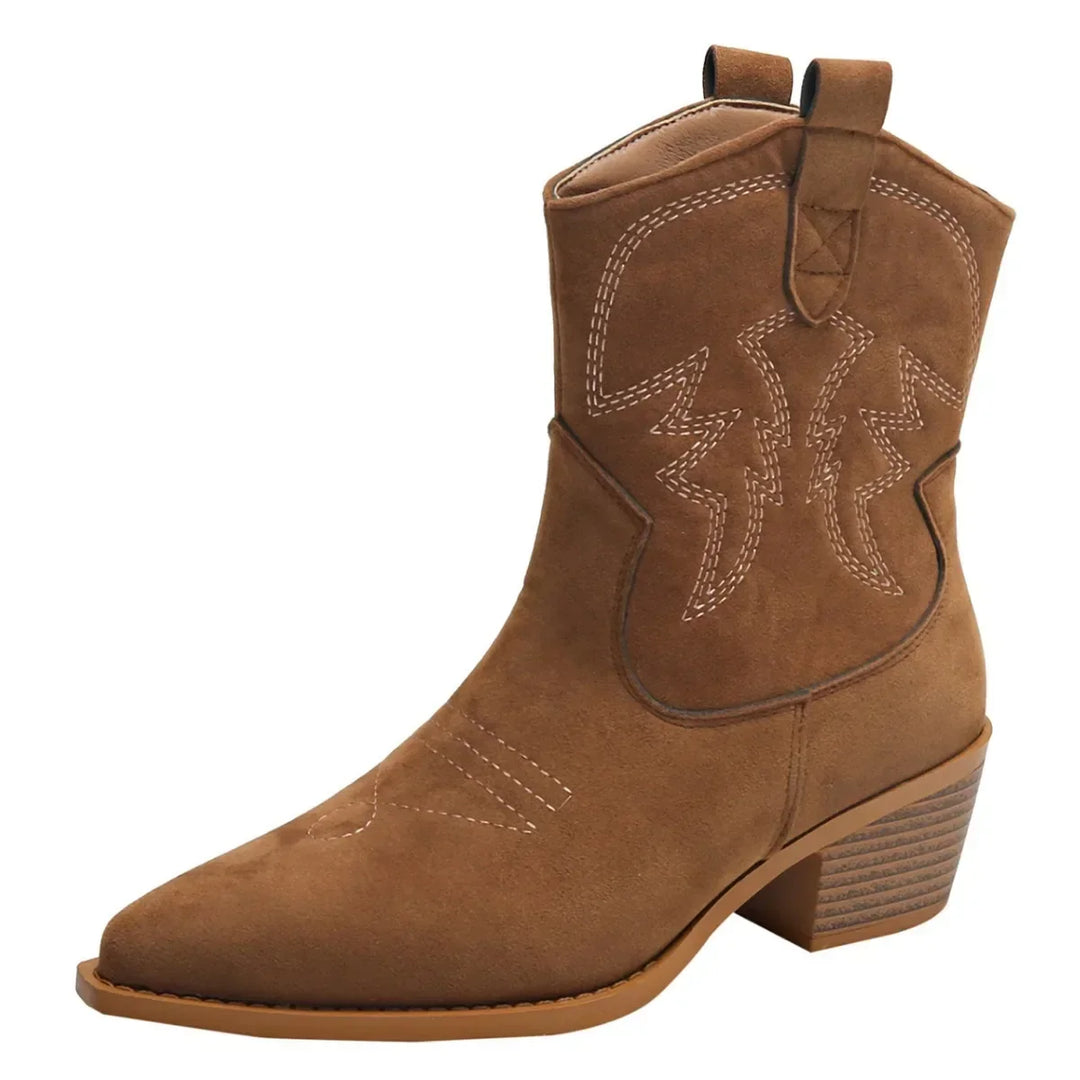 Embroidered Pointed Toe Boots for Women – Stylish & Comfortable