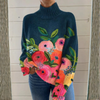 Coralie | Women's Floral Print Turtleneck Sweater