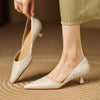 Ceyra Leather Kitten Heels