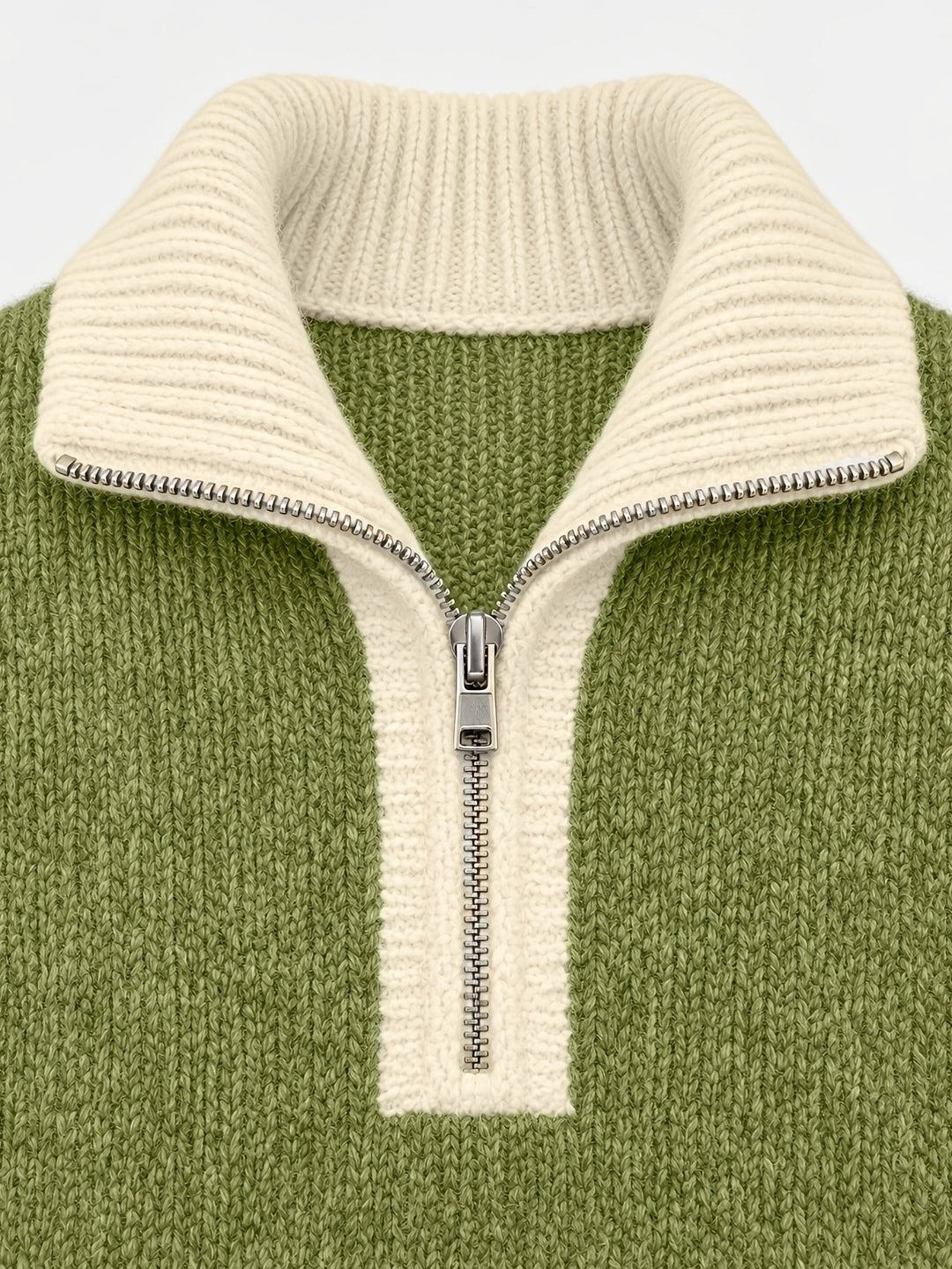 Freya | Women's Quarter-Zip Sweater | Balloon Sleeve