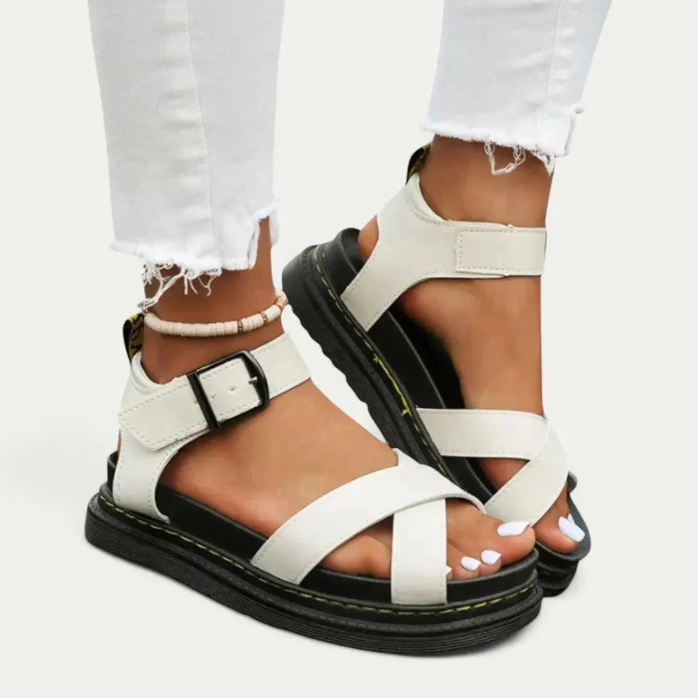 Women’s Platform Sandals – Chunky Buckle Strap, All-Day Comfort