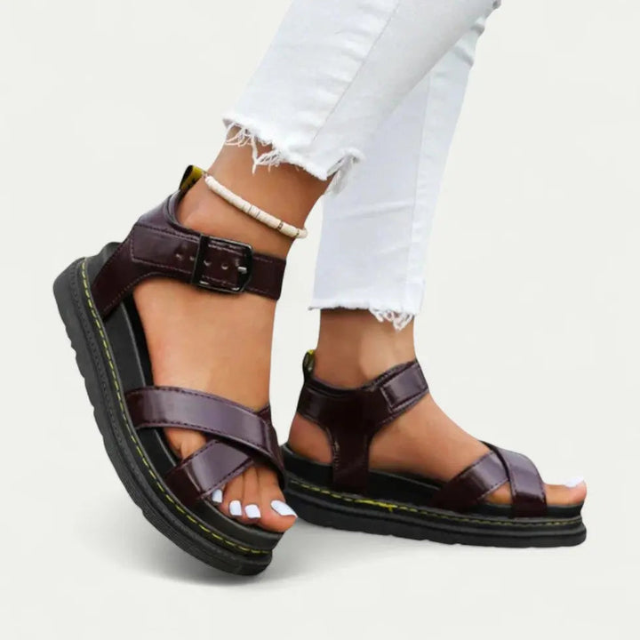 Women’s Platform Sandals – Chunky Buckle Strap, All-Day Comfort