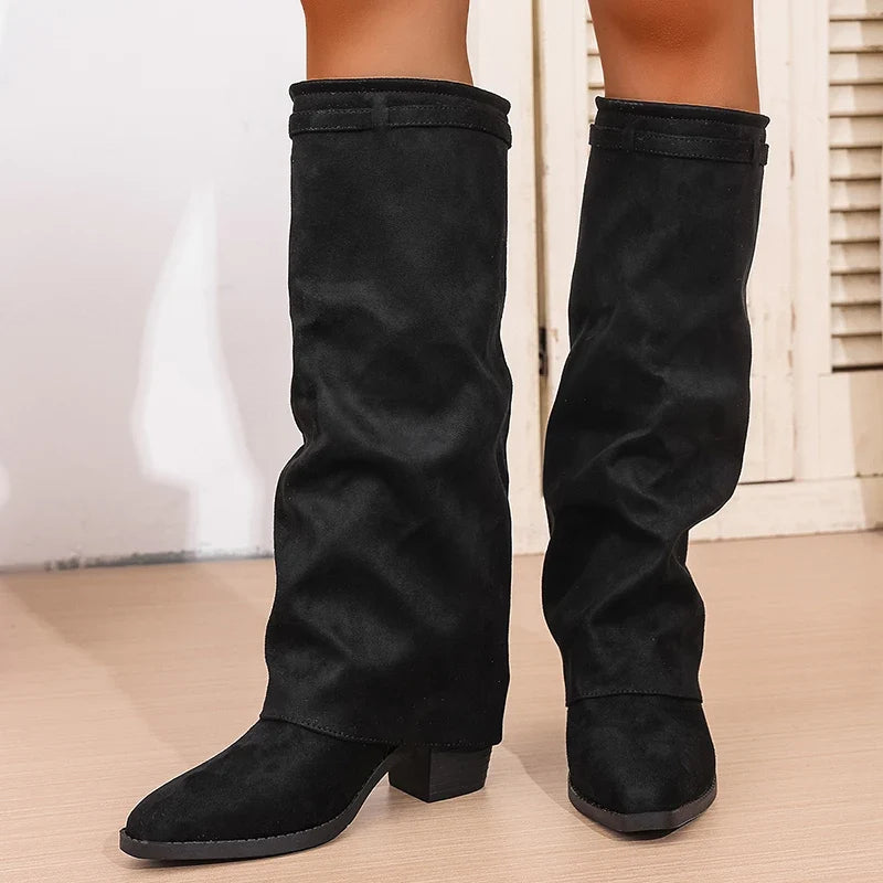 Pointed Toe Knee High Boots for Women – Stylish & Comfortable Design