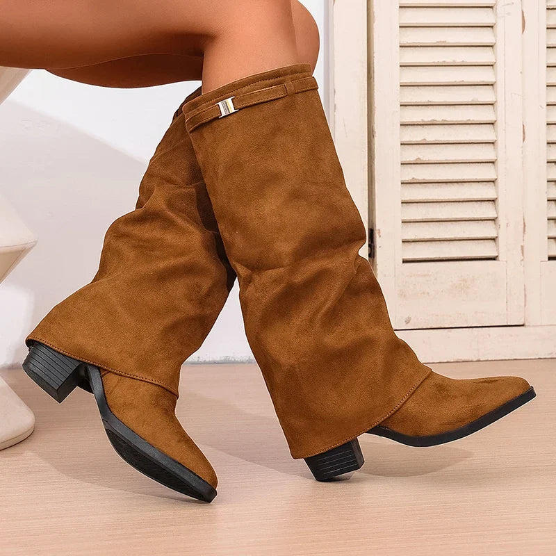 Pointed Toe Knee High Boots for Women – Stylish & Comfortable Design