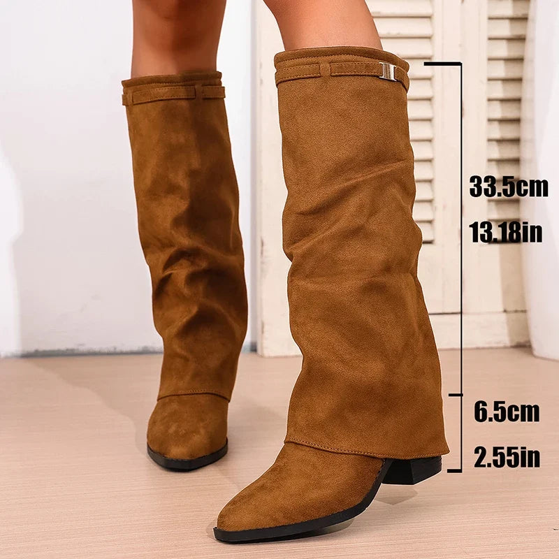 Pointed Toe Knee High Boots for Women – Stylish & Comfortable Design