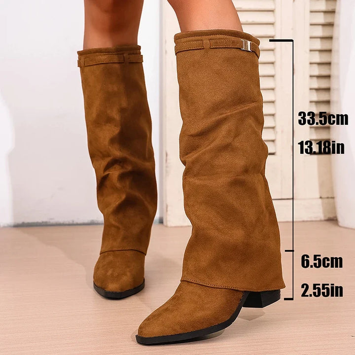 Pointed Toe Knee High Boots for Women – Stylish & Comfortable Design