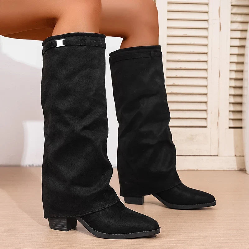 Pointed Toe Knee High Boots for Women – Stylish & Comfortable Design