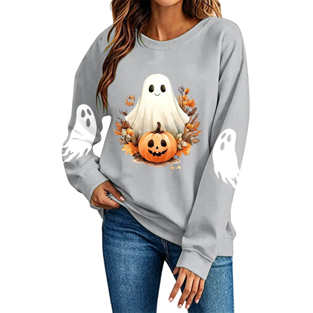 Women's Spooky Ghost Halloween Graphic Hoodie