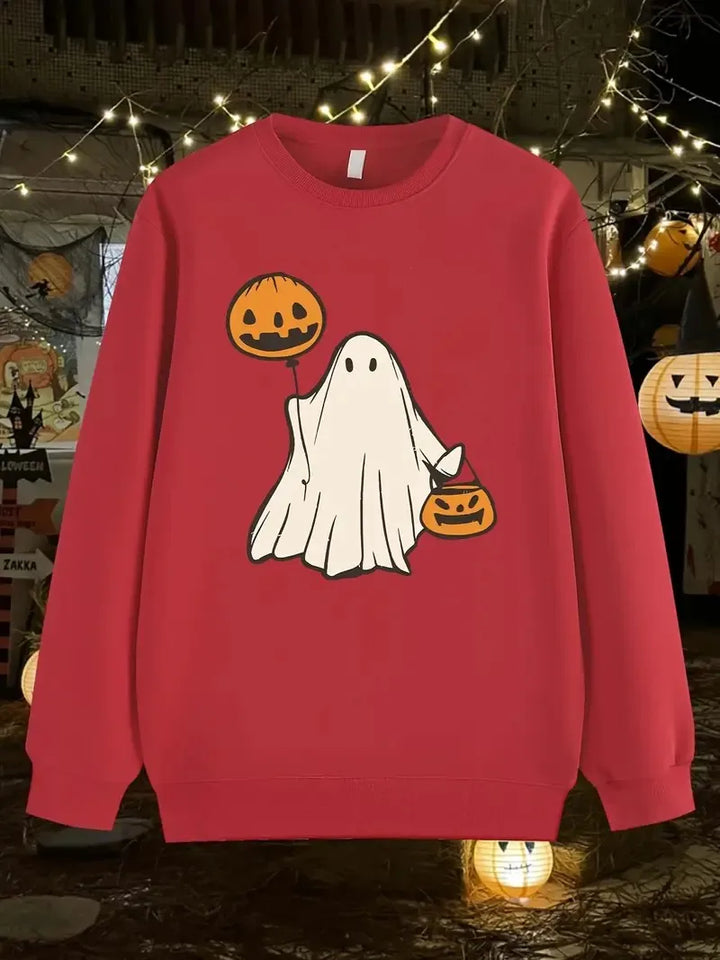 Men's Ghost Halloween Print Streetwear Sweatshirt