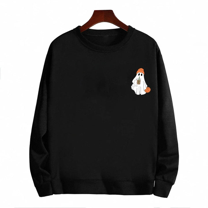 Women's Little Ghost Iced Coffee Halloween Sweatshirt