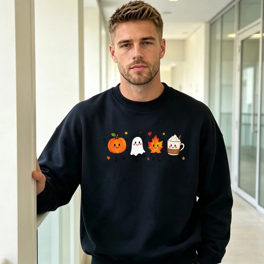 Men's Funny Halloween Dancing Pumpkin Sweatshirt