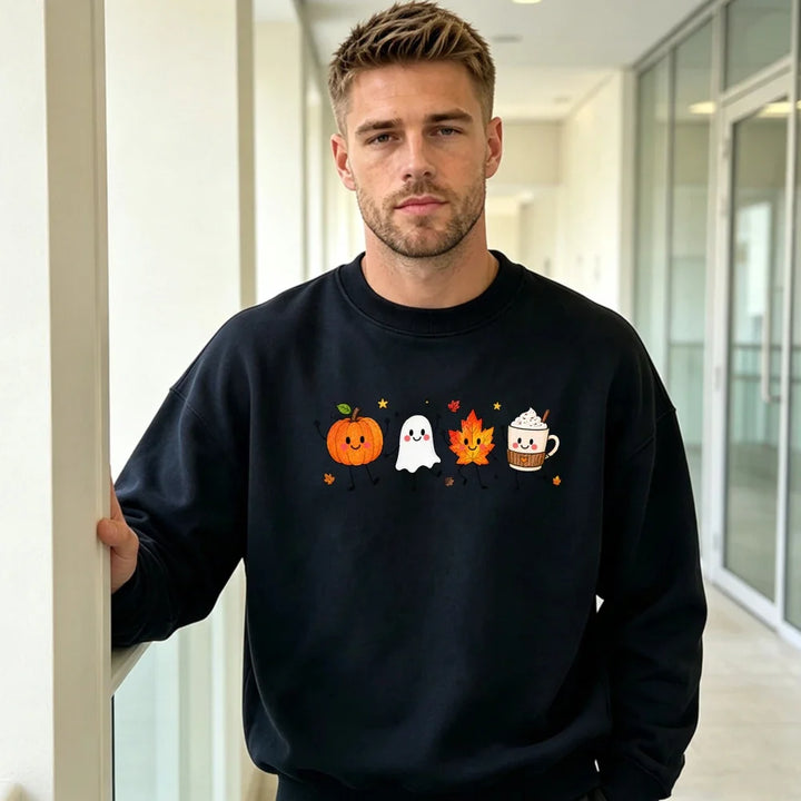 Men's Funny Halloween Dancing Pumpkin Sweatshirt