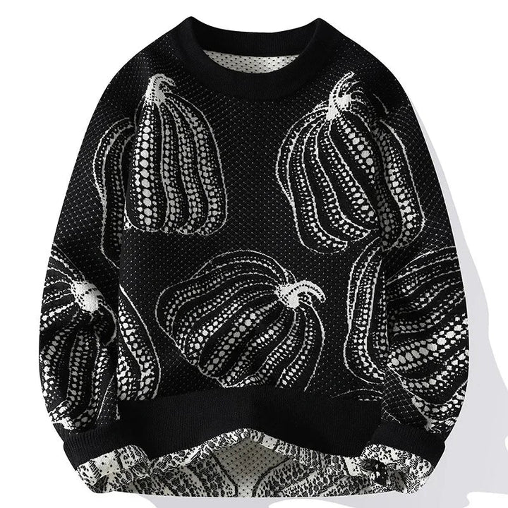 Pumpkin Knit Crew Neck Sweater – Relaxed Fit