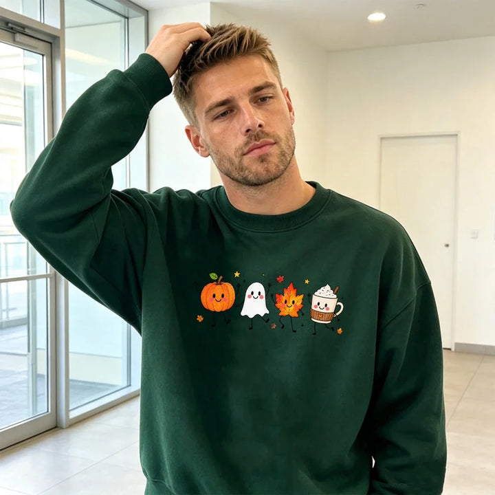 Men's Funny Halloween Dancing Pumpkin Sweatshirt