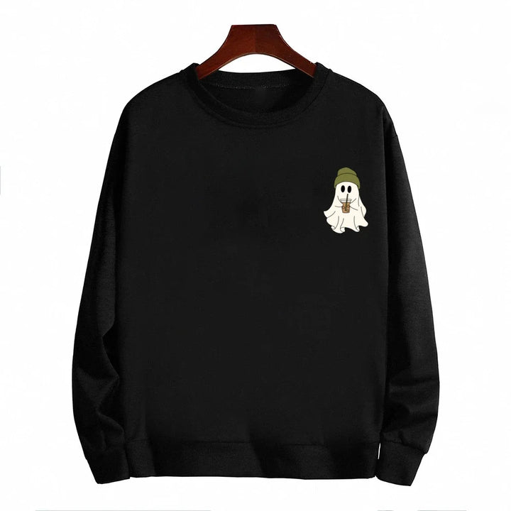 Women's Little Ghost Iced Coffee Halloween Sweatshirt