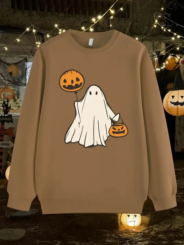 Men's Ghost Halloween Print Streetwear Sweatshirt