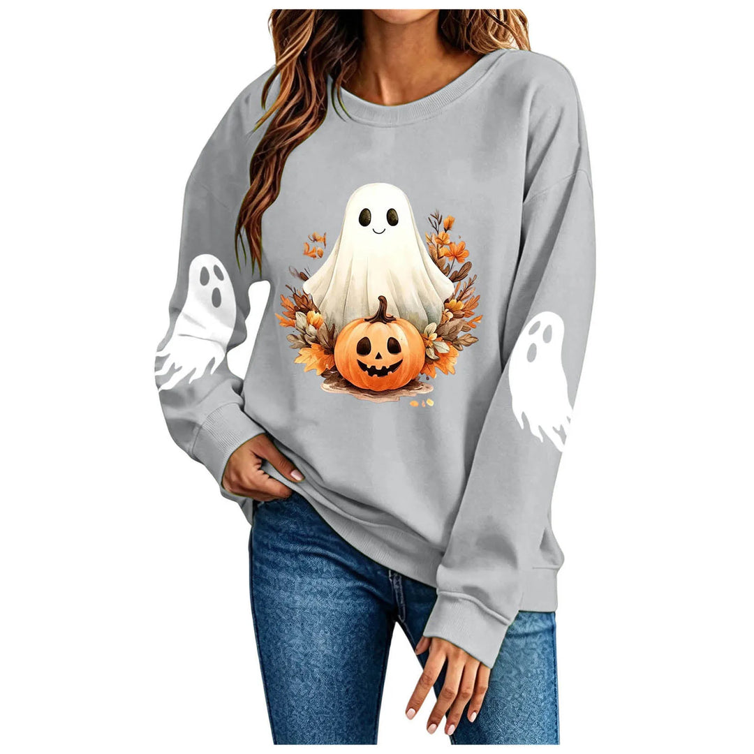 Women's Spooky Ghost Halloween Graphic Hoodie