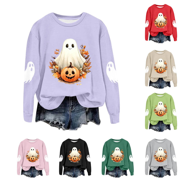 Women's Spooky Ghost Halloween Graphic Hoodie