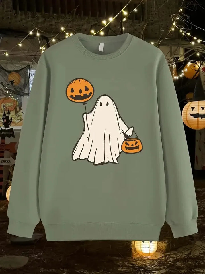 Men's Ghost Halloween Print Streetwear Sweatshirt