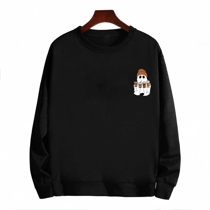 Women's Little Ghost Iced Coffee Halloween Sweatshirt