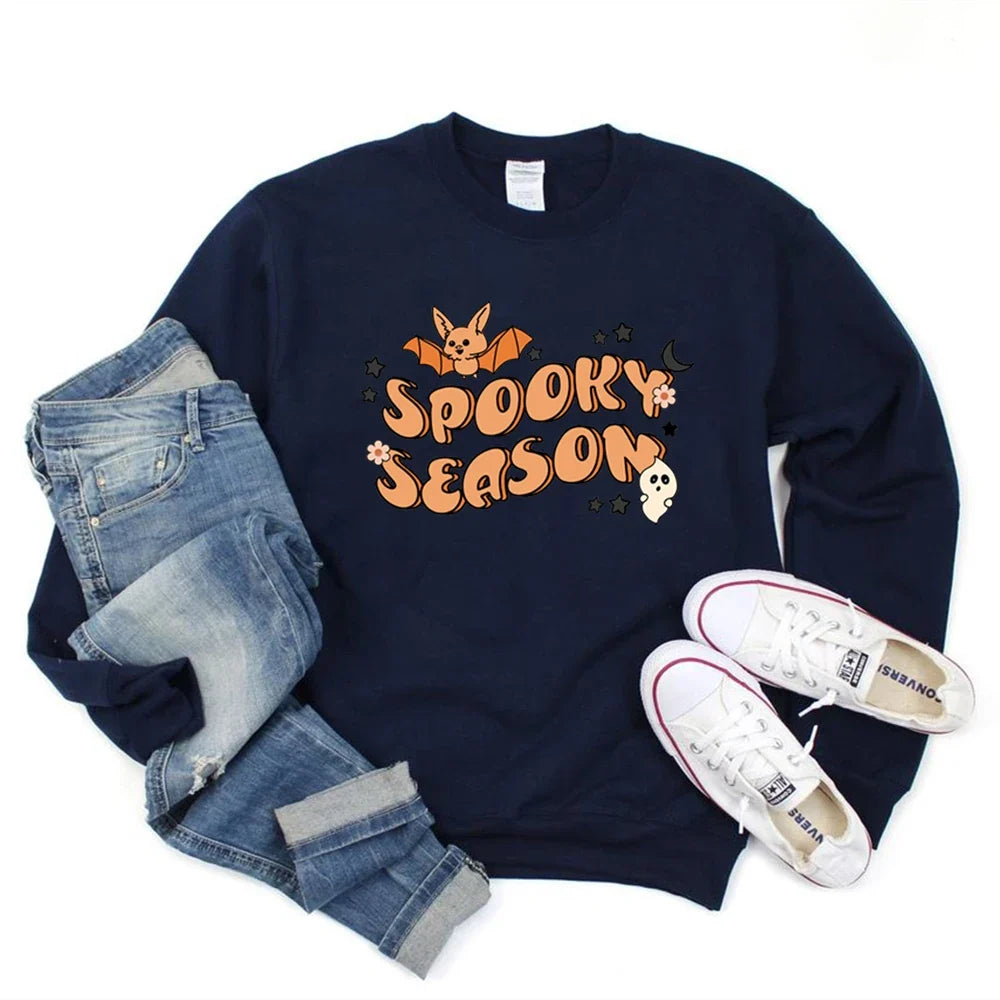 Spooky Vibes Halloween Graphic Sweatshirt