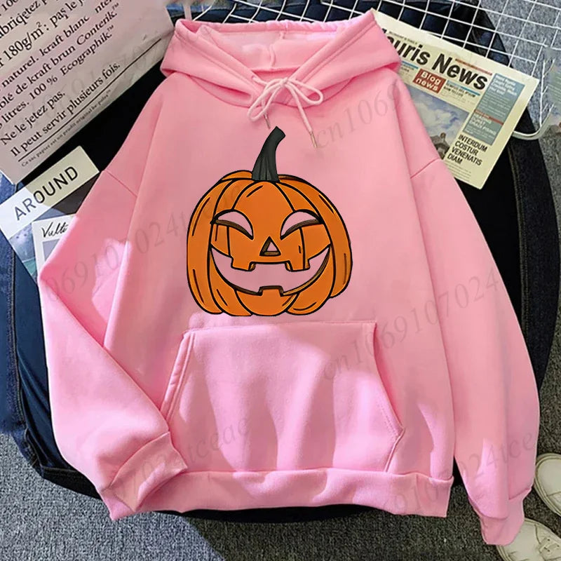 Women's Halloween Pumpkin Face Hoodie