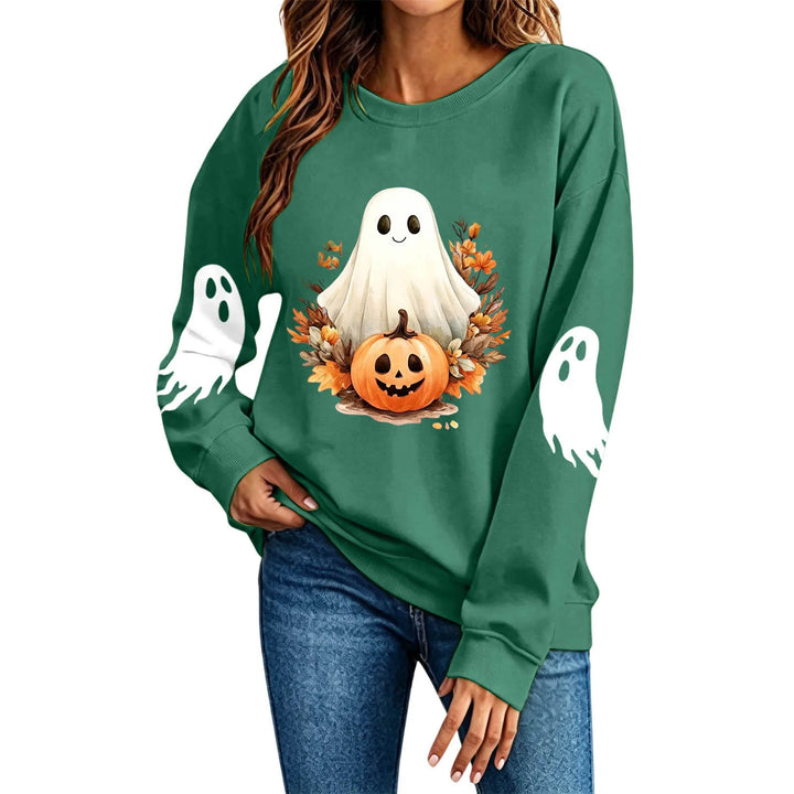 Women's Spooky Ghost Halloween Graphic Hoodie