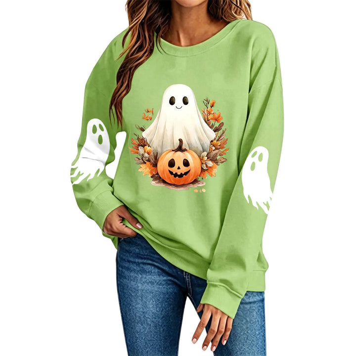Women's Spooky Ghost Halloween Graphic Hoodie