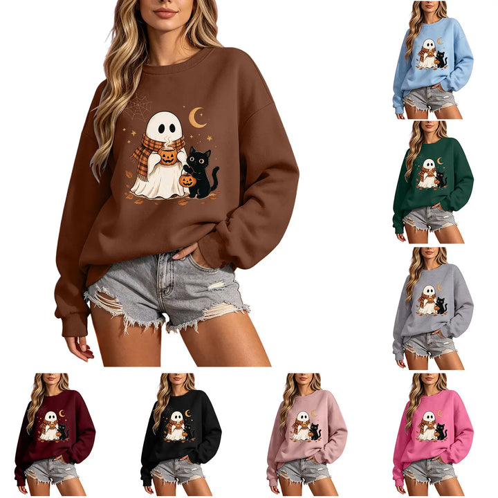 Women's Halloween Graphic Crewneck Sweatshirt