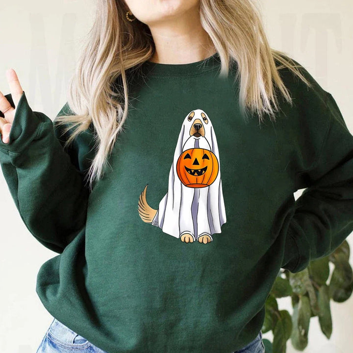 Golden Retriever Ghost Halloween Sweatshirt Unisex