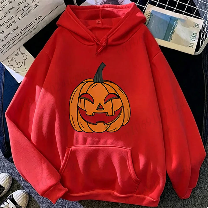 Women's Halloween Pumpkin Face Hoodie