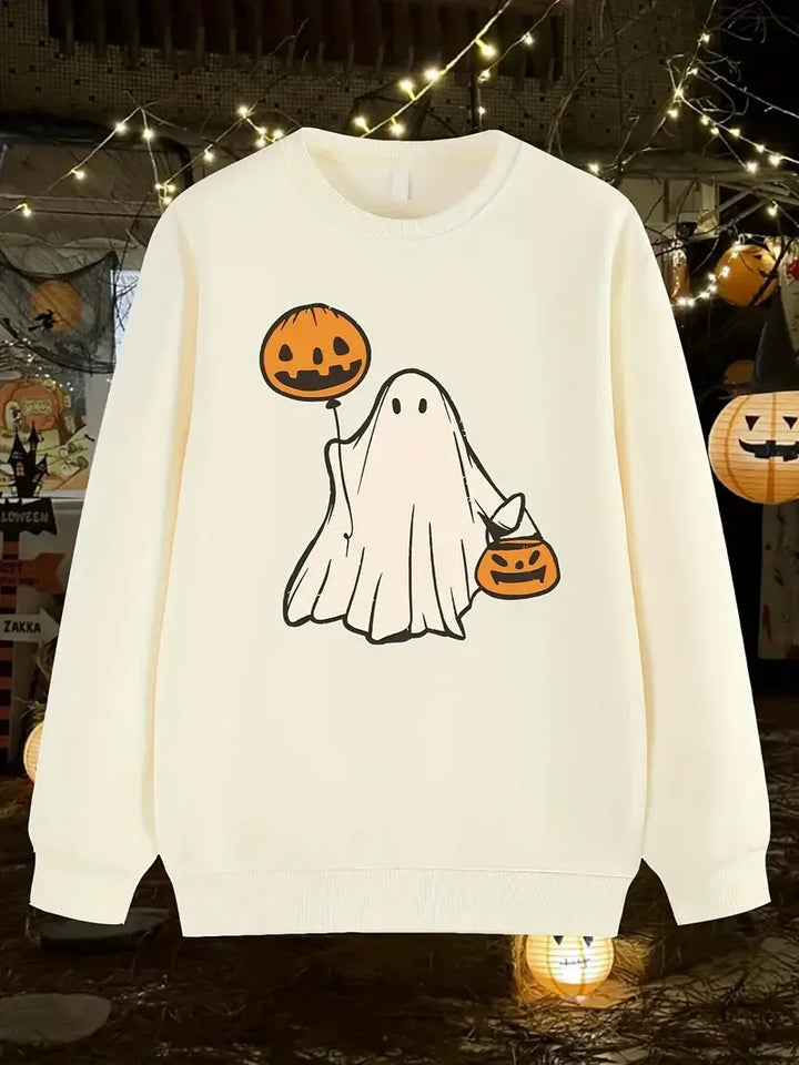 Men's Ghost Halloween Print Streetwear Sweatshirt
