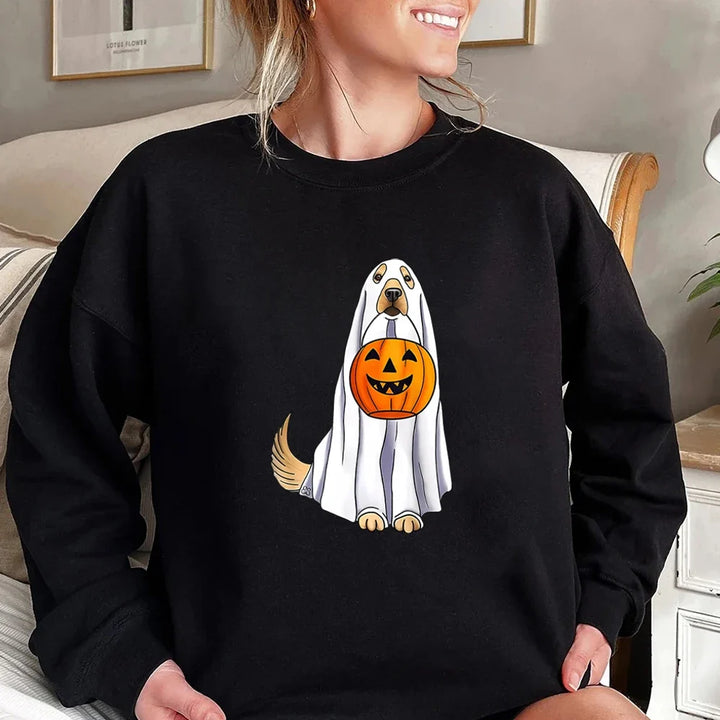 Golden Retriever Ghost Halloween Sweatshirt Unisex