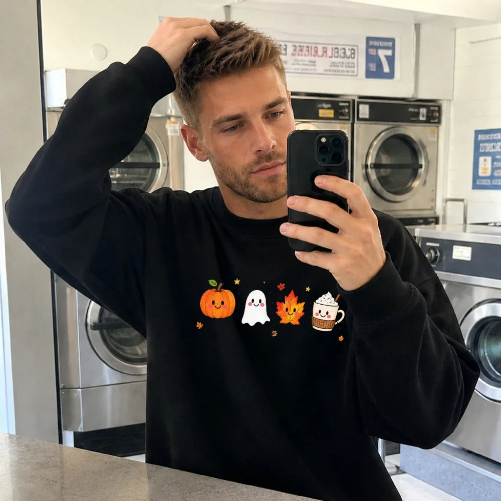 Men's Funny Halloween Dancing Pumpkin Sweatshirt