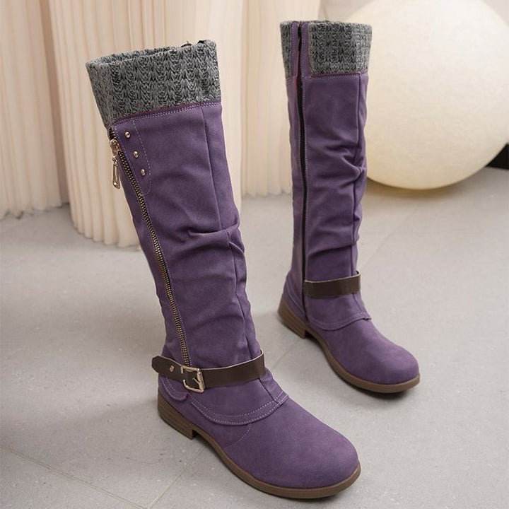 Side Zip Knee High Boots for Women – Stylish & Comfortable Design
