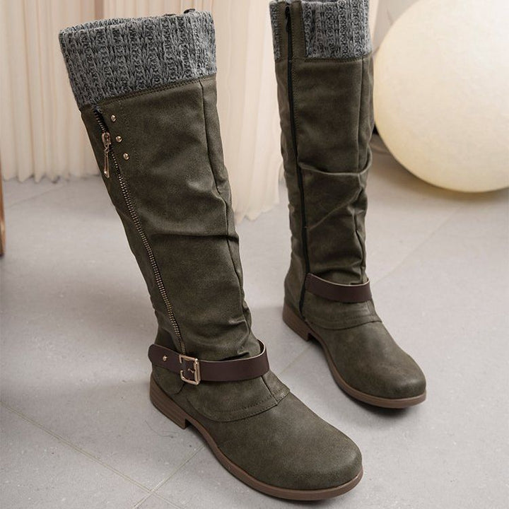 Side Zip Knee High Boots for Women – Stylish & Comfortable Design